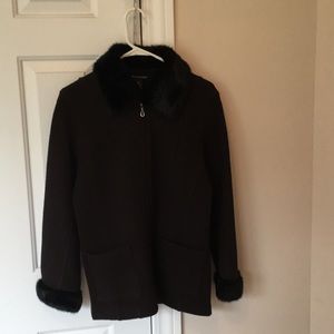 Alexandra Bartlett 100% Wool Jacket EUC, Brown